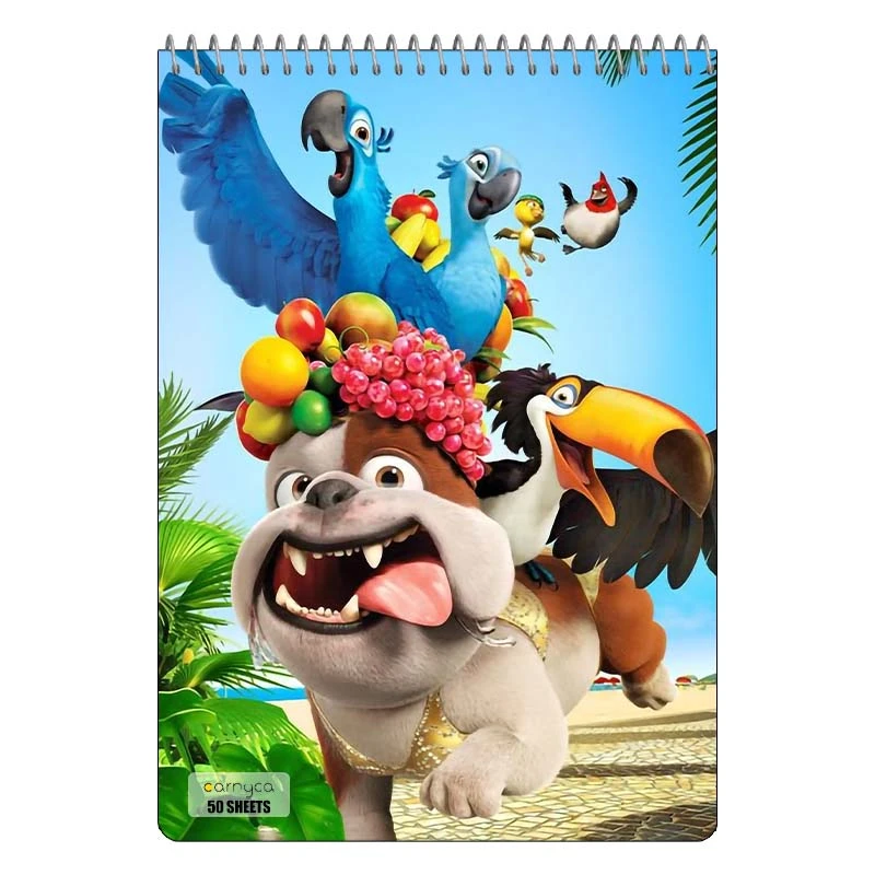 دفتر نقاشی 50 برگ سیمی کارنیکا طرح ریو Rio کد 20682