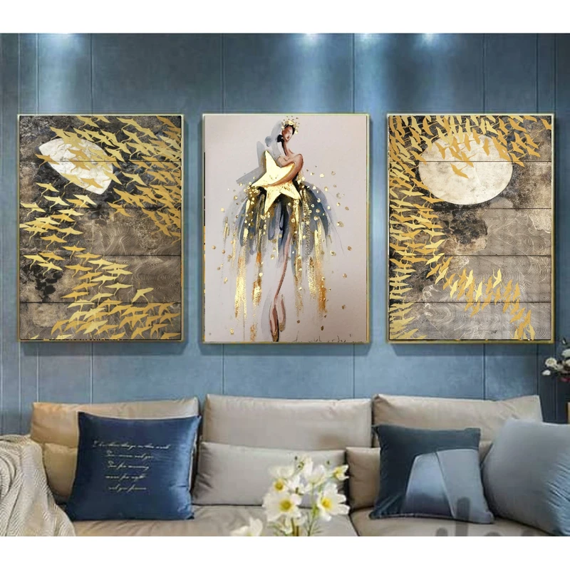 تابلو دکوراتیو مدرن کد TD1042مجموعه 3 عددی