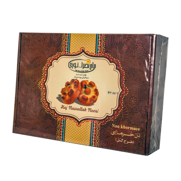 نان خرمایی طرح گل حاج نصرالله نوری - 900 گرم
