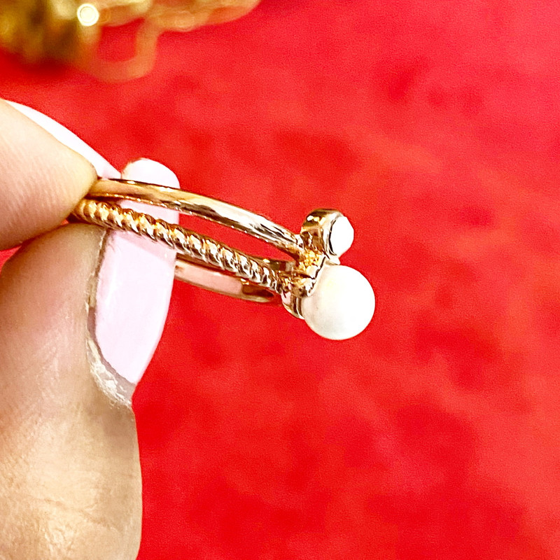 انگشتر دخترانه مدل Rg502 مجموعه 2 عددی