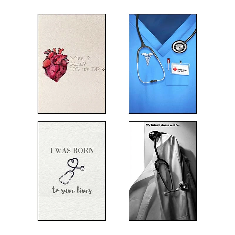 تابلو شاسي کارنيکا طرح دکتر Doctor کد 73960 مجموعه 4 عددی