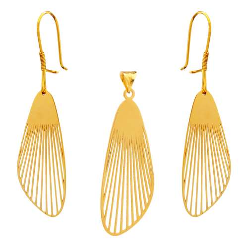 نیم ست طلا 18 عیار زنانه سهی مدل بال پروانه SS10