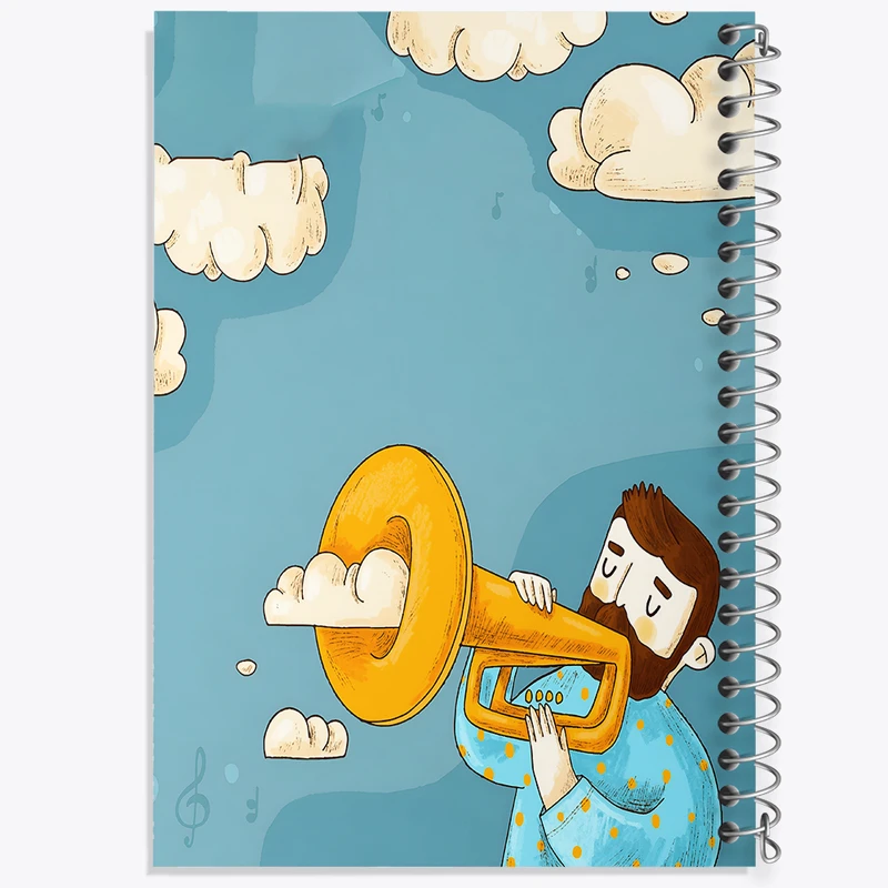 دفتر شطرنجی 50 برگ خندالو طرح نوازنده ساکسیفون کد F8182