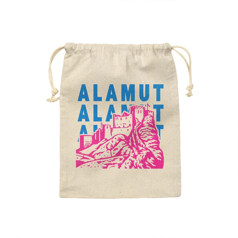 کیسه نان و سبزی ترمه طراحان ایده مدل نماد قلعه الموت کد map0099 - S سایز 19x19 سانتی متر