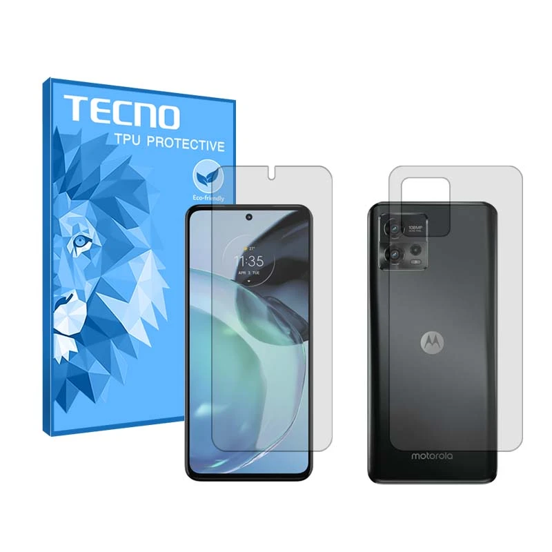 محافظ صفحه نمایش شفاف تکنو مدل HyGEL مناسب برای گوشی موبایل موتورولا Moto G72 به همراه محافظ پشت گوشی