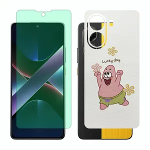 Glass Together model Green light screen protector suitable for Xiaomi Poco X7 Pro mobile phone with back cover sticker