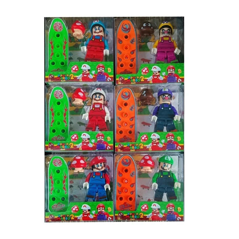اکشن فیگور طرح ماریو مدل mario 32-23  ارتفاع 8 سانتی‌متر مجموعه 6 عددی