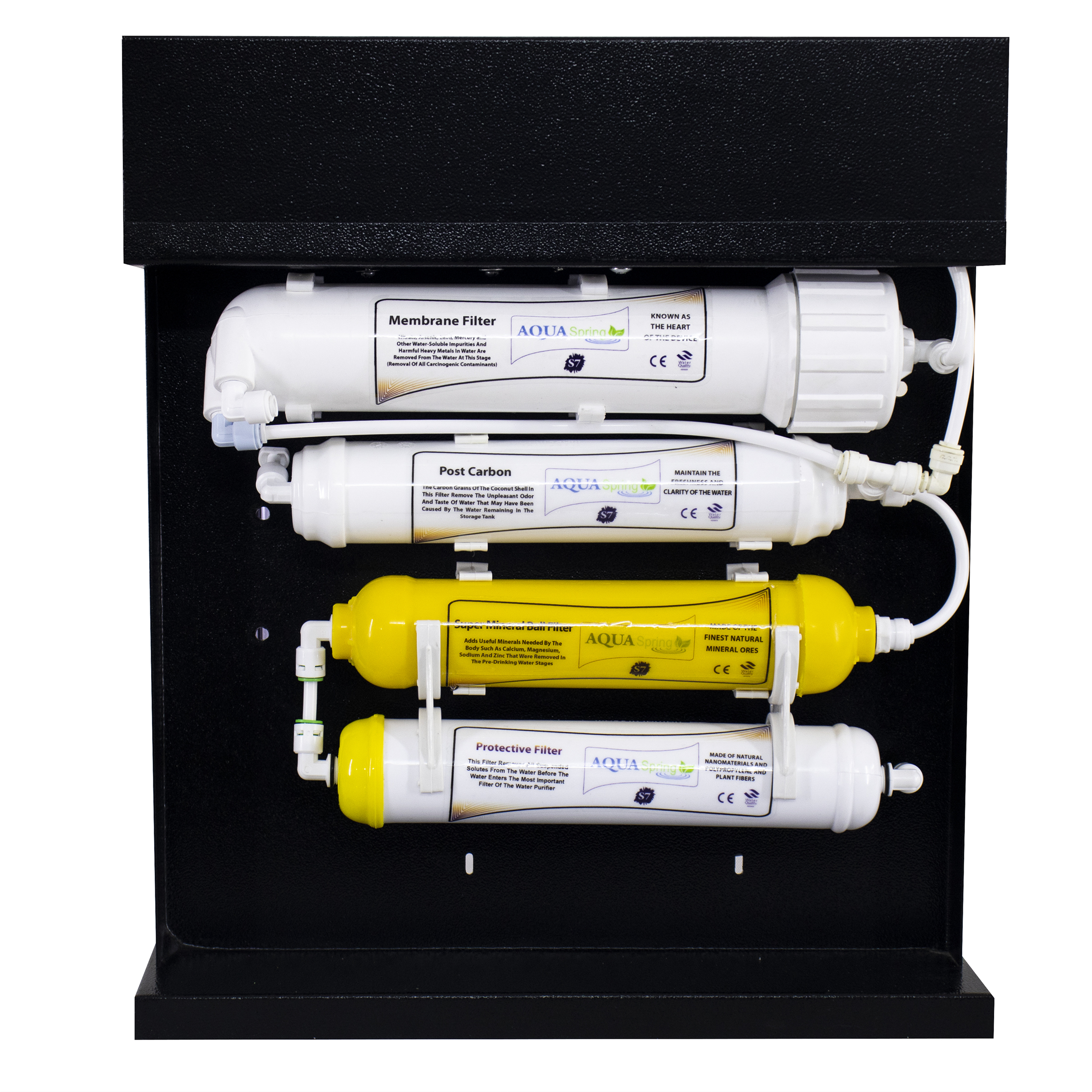 دستگاه تصفیه کننده آب آکوآ اسپرینگ مدل RO-S7-BZ 7002 به همراه فیلتر مجموعه سه عددی و کیت نشتی گیر