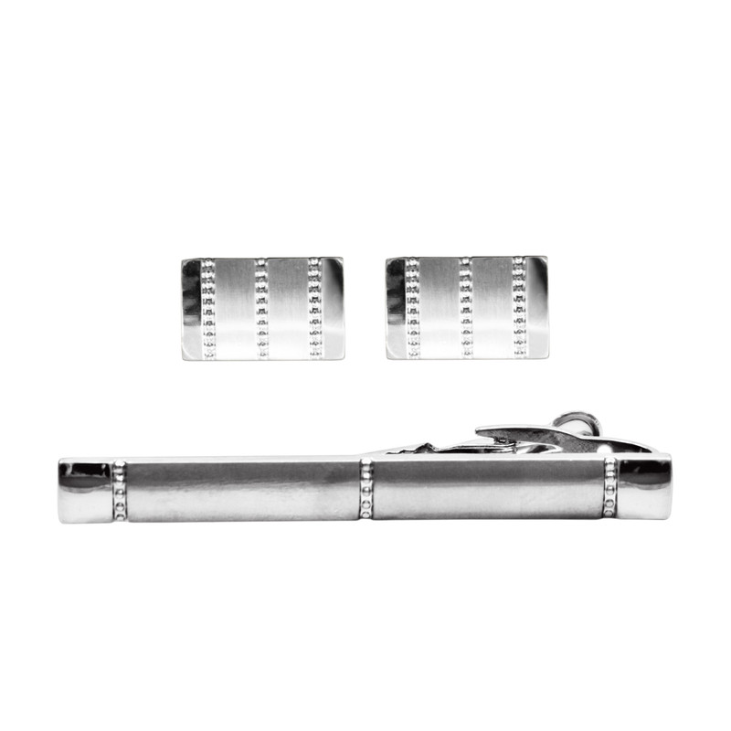 ست دکمه سردست و گیره کراوات مردانه کد 04-9 ست دکمه سردست و گیره کراوات مردانه کد 04-9