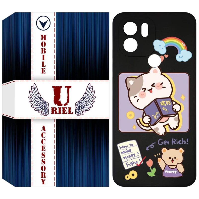 کاور یوریل مدل KSH کد 12 طرح گربه مناسب برای گوشی موبایل شیائومی Poco C50