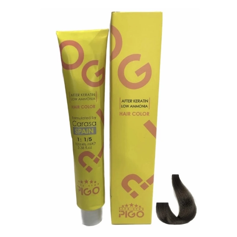 رنگ مو پیگو شماره 1-6 حجم 100 میلی لیتر رنگ بلوند دودی تیره