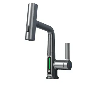 شیر روشویی آسانسوری مدل شاوری نمایشگردار و ال ای دی دار