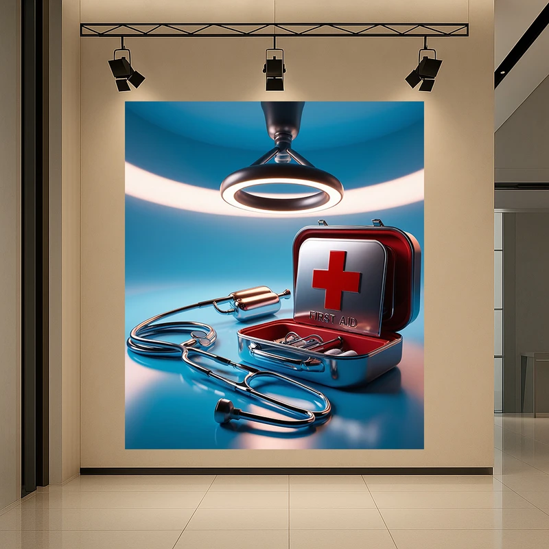 تابلو بوم طرح مخمل پزشکی مدل لوازم پزشکی کد AR3060574