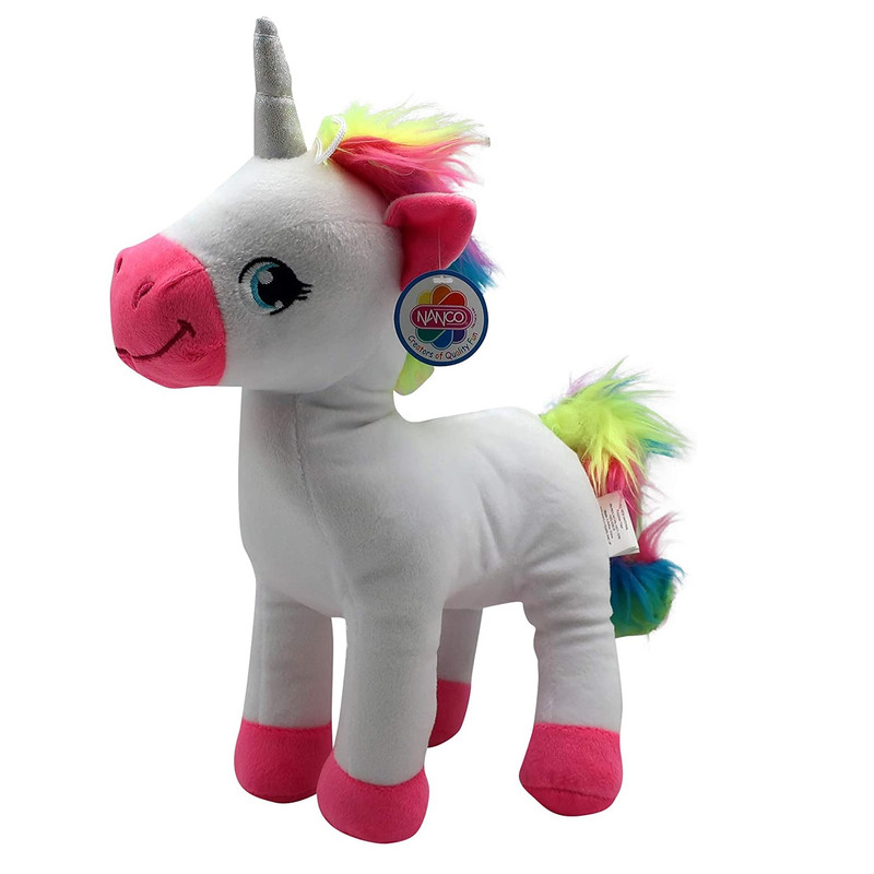 عروسک طرح اسب تک شاخ مدل NANCO Unicorn کد SZ8/489 ارتفاع 44 سانتی متر