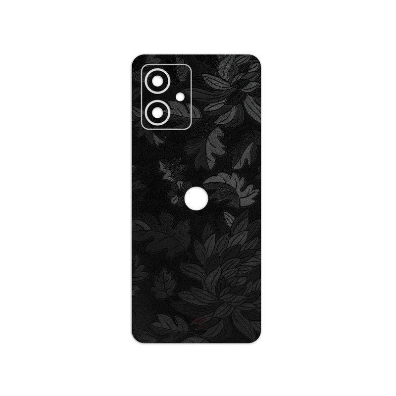 برچسب پوششی ماهوت مدل Black-Wildflower مناسب برای گوشی موبایل موتورولا Moto G54