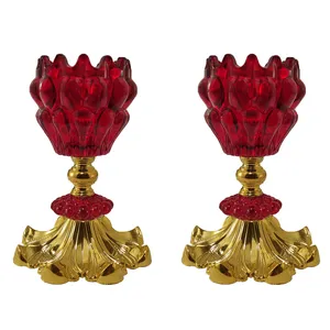 شمعدان مدل رومیزی تاجدار کد 031 بسته 2 عددی