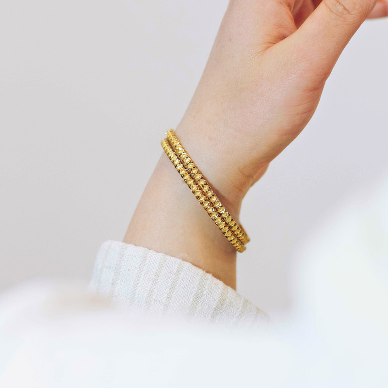 النگو طلا 18 عیار زنانه کشمیری مدل نسترن