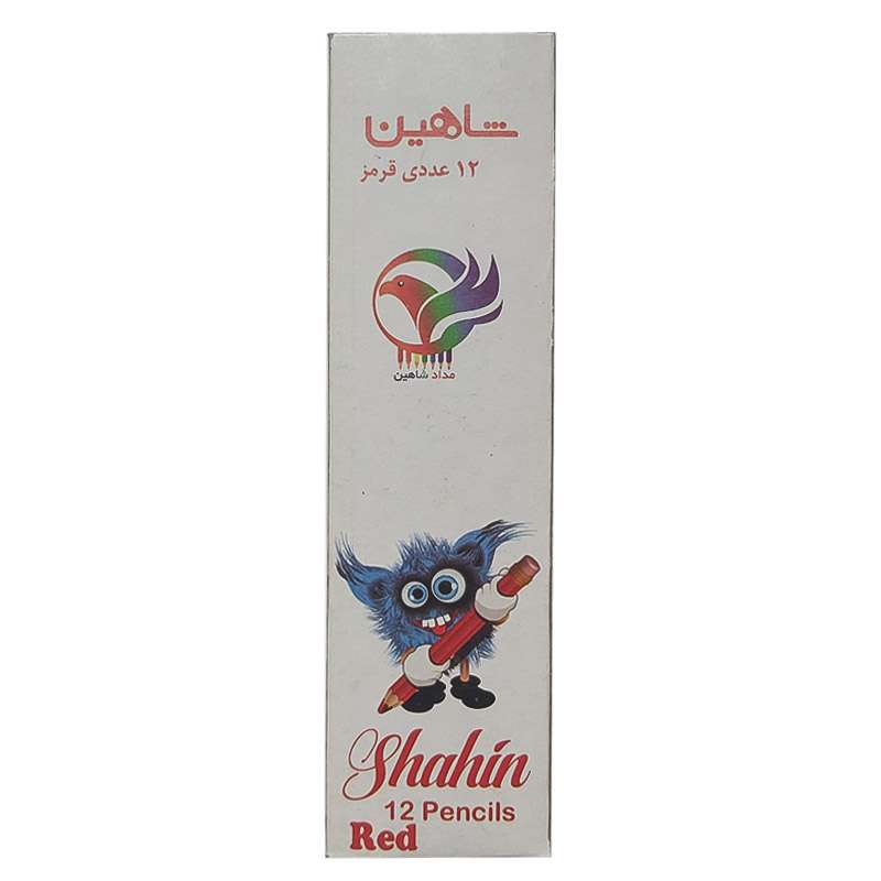 مداد قرمز شاهین کد 12 بسته 12 عددی