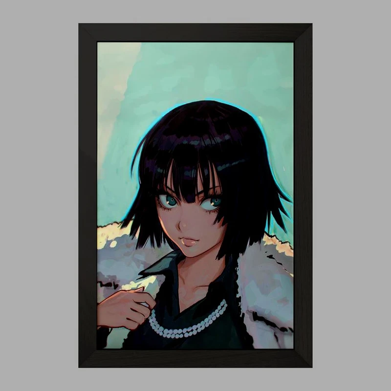 تابلو خندالو مدل فوبوکی انیمه مرد تک مشتی One Punch Man  کد 11380