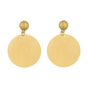 گوشواره طلا 18 عیار زنانه قیراط طرح دایره کد GH4367