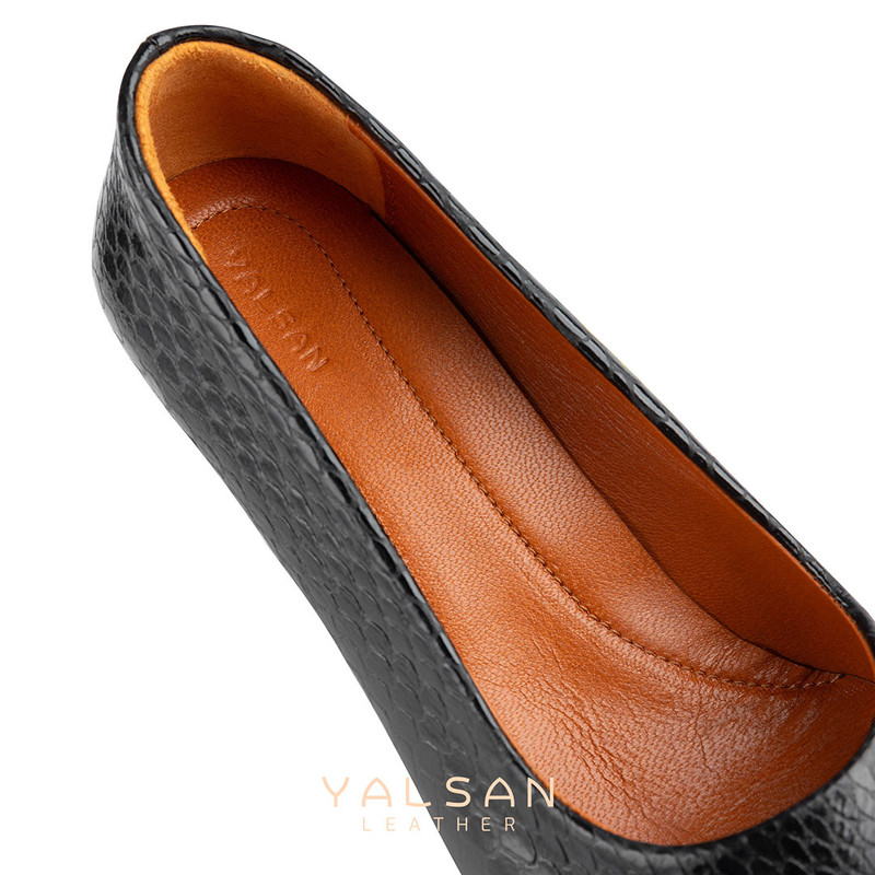 کفش زنانه چرم یلسان مدل ژاکلین کدMSK-ZKL-600-MRV