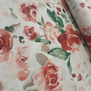 پارچه ملحفه‌ آمارا مدل پانسی نیوین با عرض 2 متر رنگ قرمز