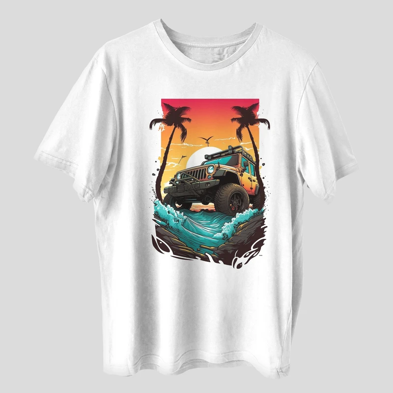 تی شرت آستین کوتاه مردانه مدل ماشین آفرود کد mo313