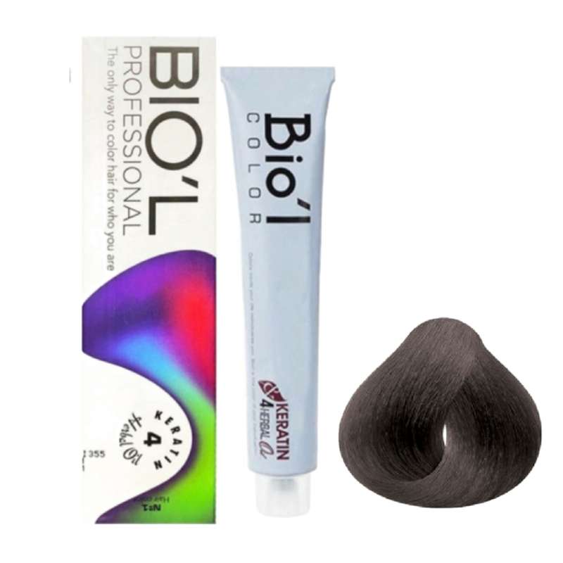 رنگ مو بیول  مدل ash  شماره 5.1  حجم 100 میلی لیتر  رنگ قهوه ایی دودی روشن