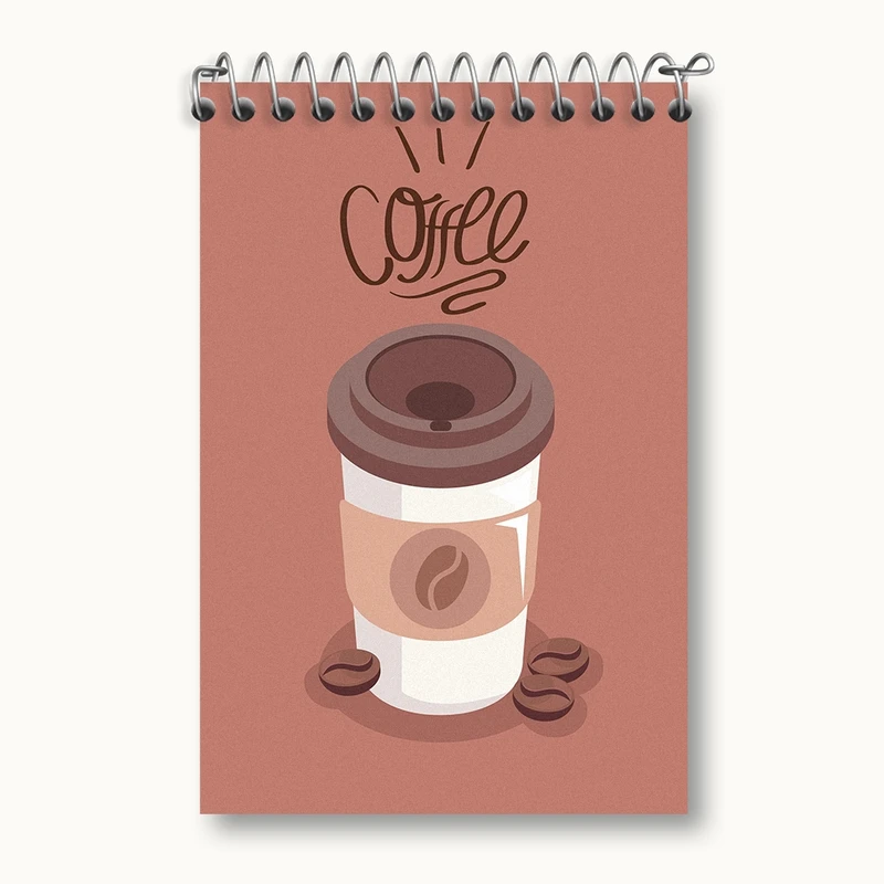 دفتر یادداشت 50 برگ خندالو مدل قهوه (Coffee) کد F1549