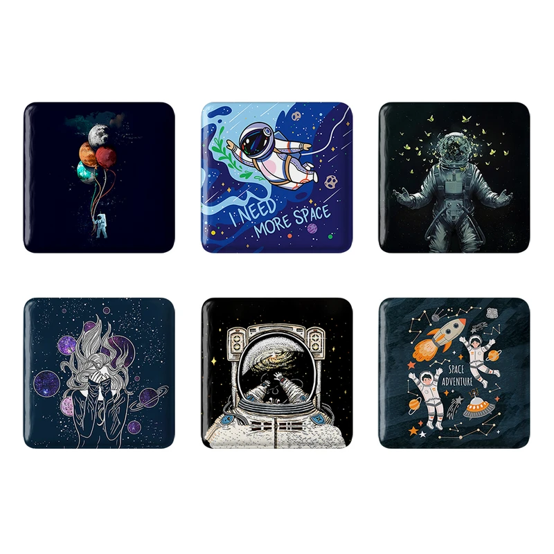 مگنت خندالو طرح فضایی Spatial کد 1598B مجموعه 6 عددی