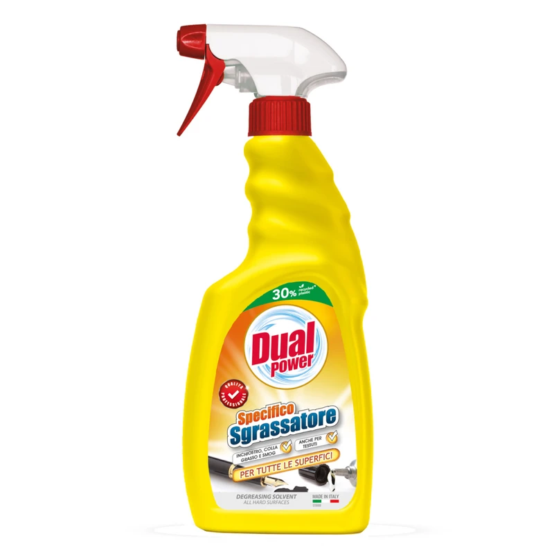 اسپری لکه بر و چربی زدای پارچه و سطوح دوآل پاور مدل Degreasing حجم 500 میلی لیتر
