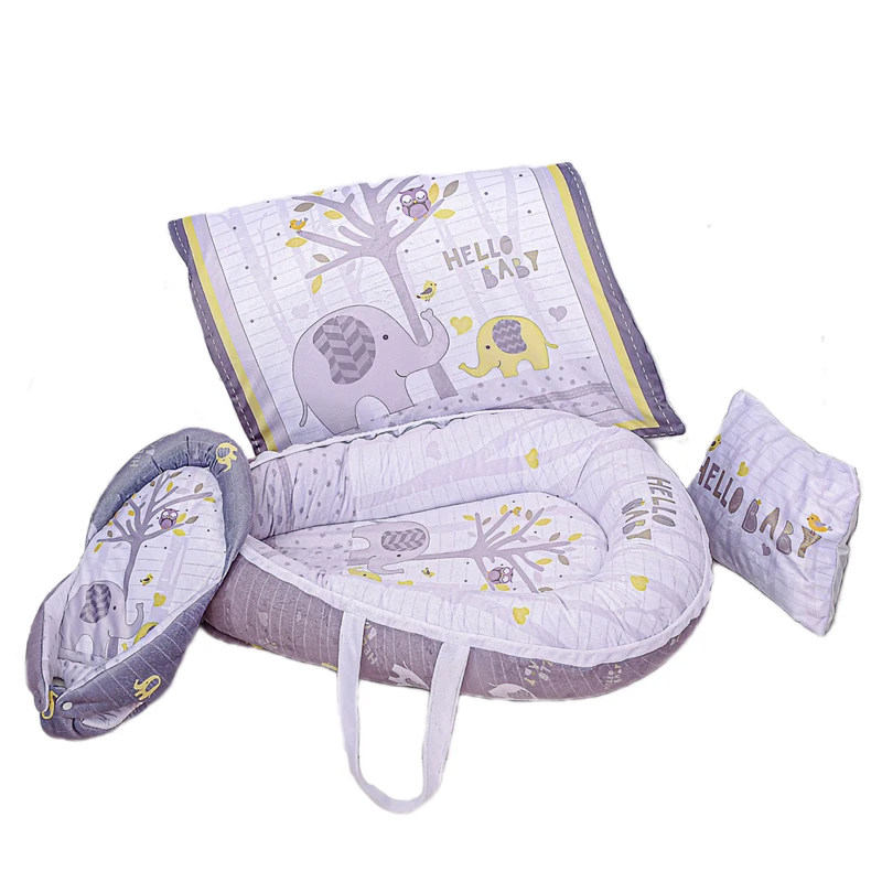 سرویس خواب نی نی بان مدل لبه دار سلام مجموعه 4 عددی