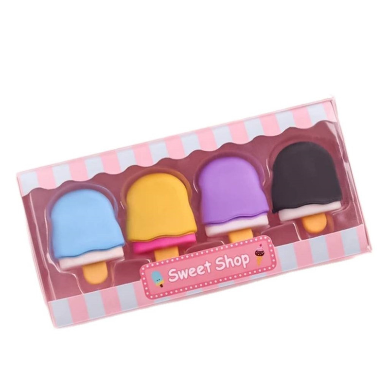 پاک کن مدل بستنی چوبی بسته 4 عددی