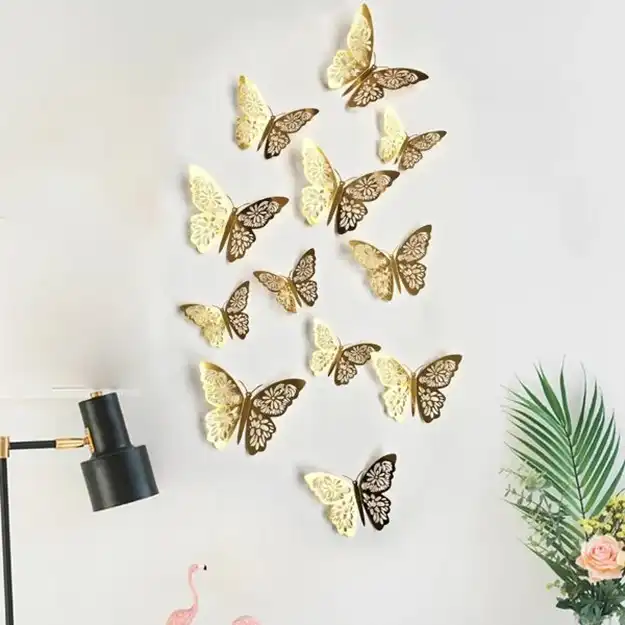 استیکر آماتیس مدل پروانه سه بعدی طرح پرواز بسته 12 عددی