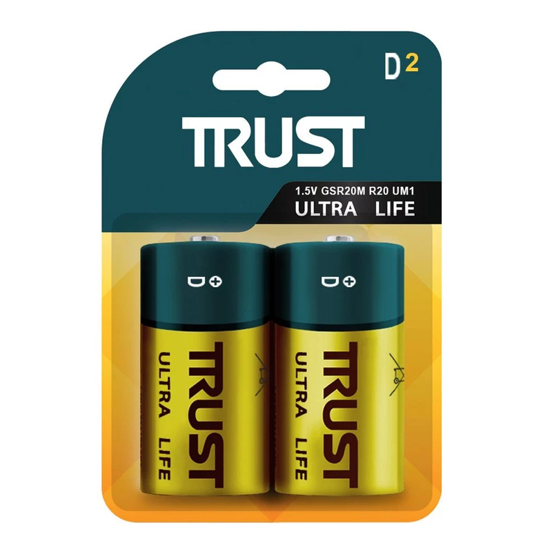 باتری D تراست مدل Ultra Life بسته ۲ عددی