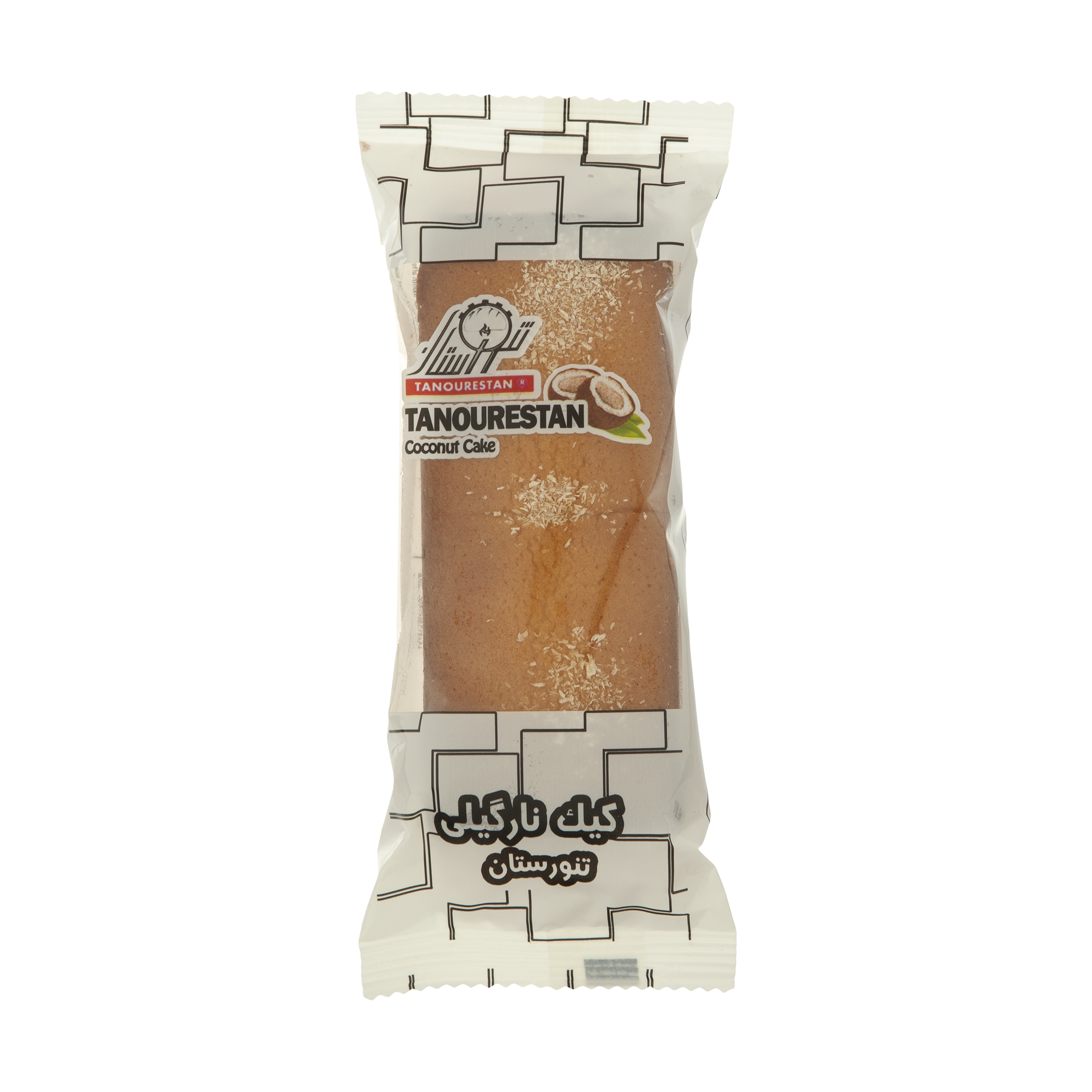 کیک نارگیلی تنورستان - 100 گرم بسته 40 عددی 