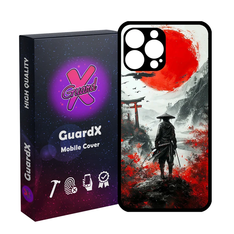 کاور گارد ایکس طرح سامورایی مدل Glass10807 مناسب برای گوشی موبایل اپل iPhone 13 Pro Max