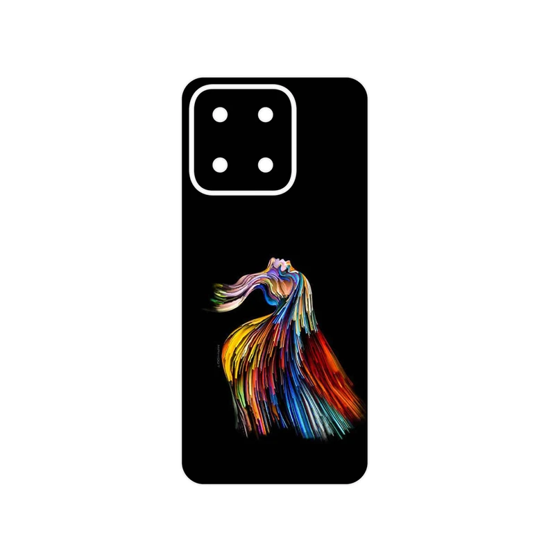 برچسب پوششی ماهوت مدل Rainbow Hair Digital Art مناسب برای گوشی موبایل آنر X5b Plus