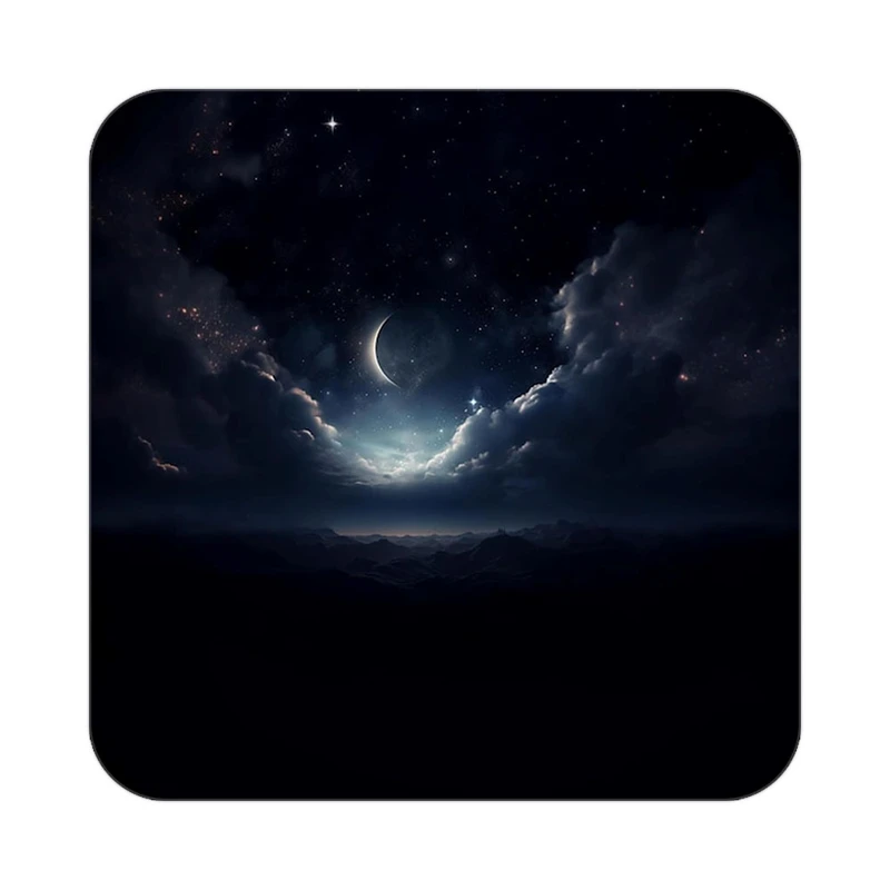 زیر لیوانی کاکتی طرح ماه و ستاره مدل mp53184