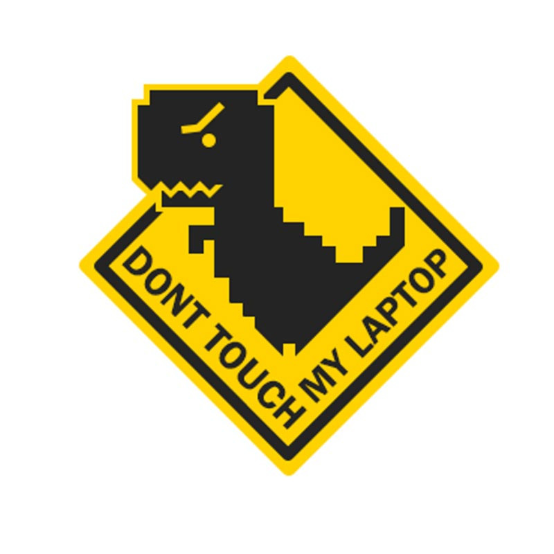 استیکر لپ تاپ بادکنک آبی طرح DONT مدل D1