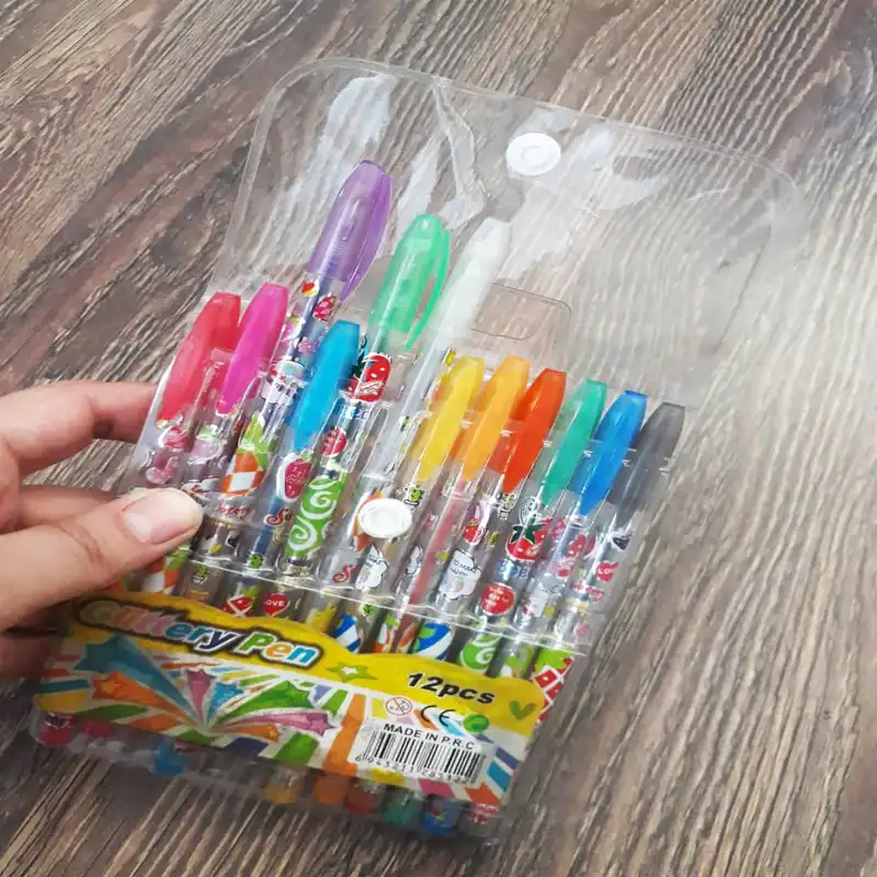 خودکار اکلیلی 12 رنگ طرح میوه کد 326