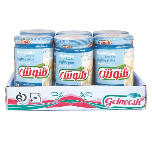 سس مایونز با چربی کاهش یافته گلنوش - 600 گرم بسته 6 عددی