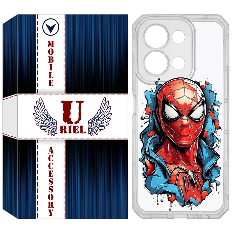 کاور یوریل مدل Clea کد 34 طرح اسپایدرمن مناسب برای گوشی موبایل شیائومی Redmi 15C 4G