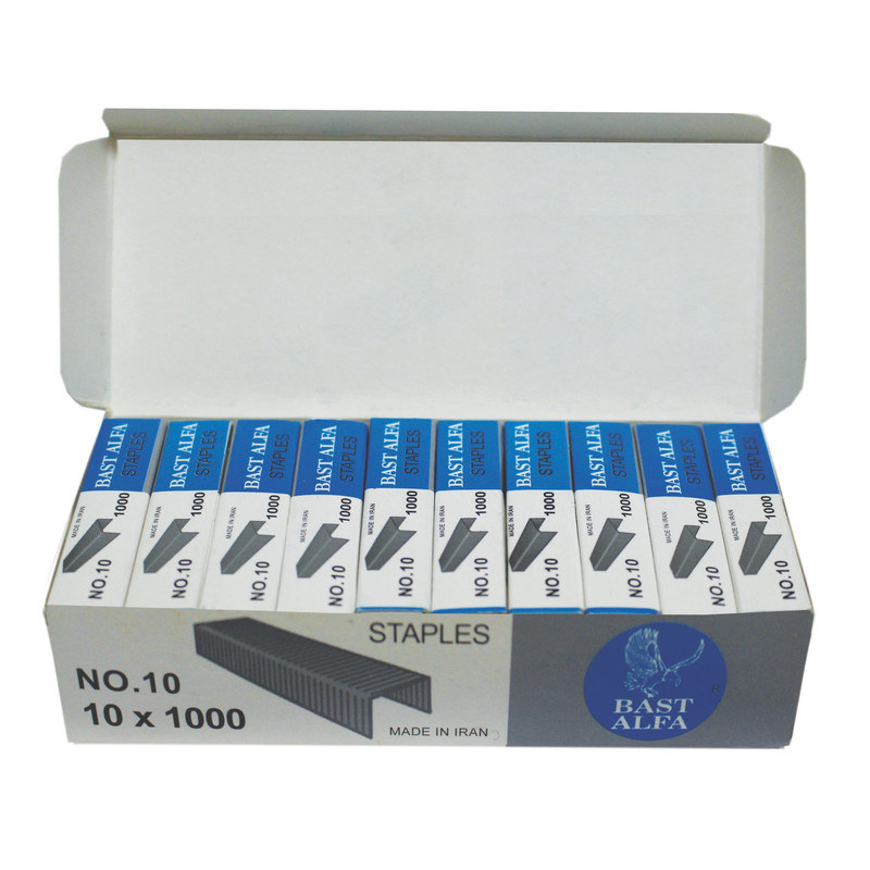 سوزن منگنه بست آلفا مدل NO.10 سایز 10 بسته 10000 عددی