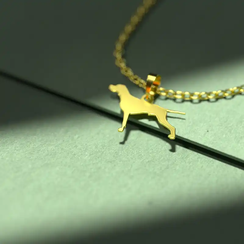 گردنبند طلا 18 عیار زنانه مدوپد مدل سگ کد J3-1-1164