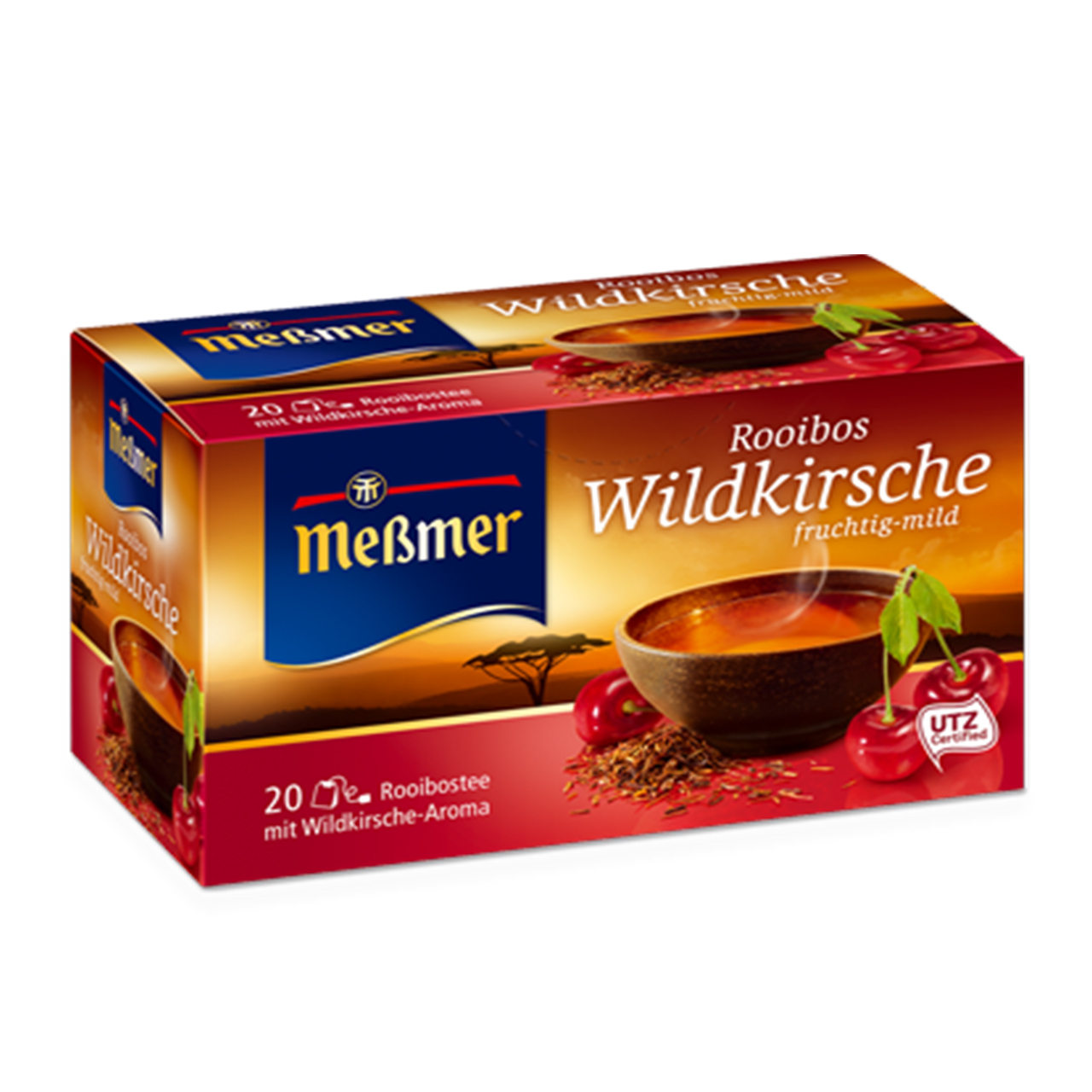 دمنوش آلمانی رویبوس آلبالو مسمر مدل Rooibos Wildkirsche بسته 20 عددی