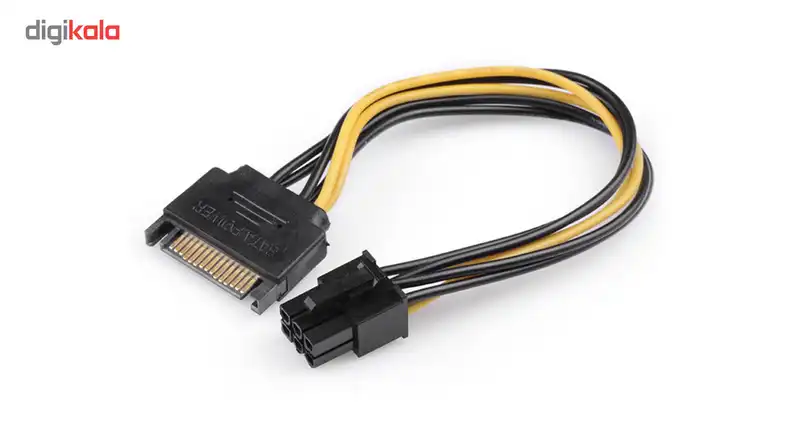 کابل برق کارت گرافیک 6 پین به ساتا دایا 20سانتی متر
