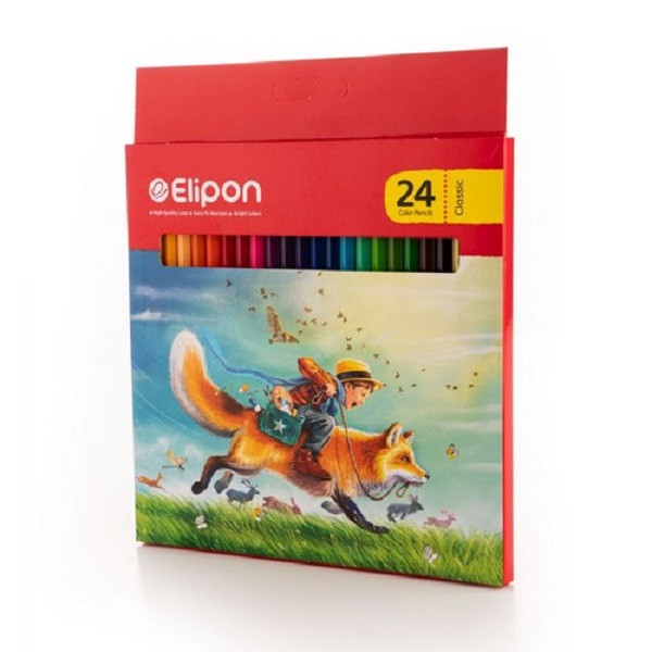 مداد رنگی 24 رنگ الیپون مدل روباه