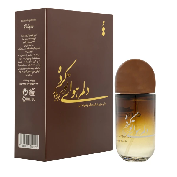 ادوپرفیوم کراون استار طرح شعر مدل Lalique Encre Noir حجم 30 میلی‌لیتر