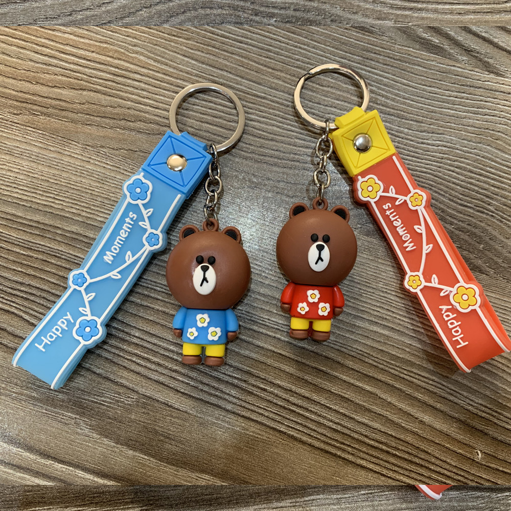 جاکلیدی دخترانه مدل سیلیکونی خرس Happy Moments